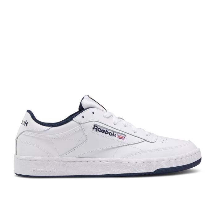 リーボック Reebok 【 Club C 85 'White Navy' 2023 Men White/Navy 】 クラブ メンズ 白色 ホワイト 紺色 ネイビー|スニケス