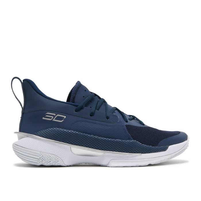 アンダーアーマー Under Armour 【 Curry 7 Team 'Academy' Men Academy/White/Metallic Silver 】 カリー Team チーム メンズ アカデミー 白色 ホワイト Silver 銀色・シルバー