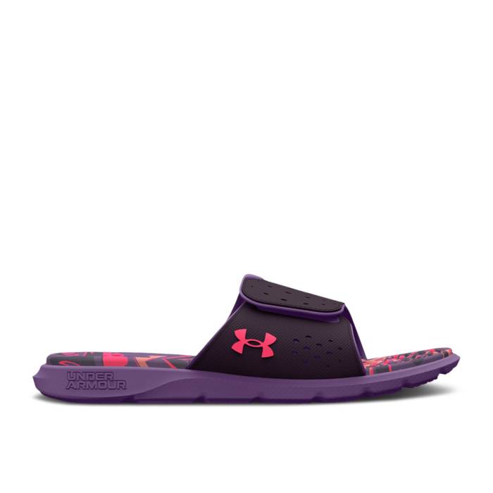 アンダーアーマー Under Armour 【 Wmns Ignite 7 Graphic Footbed Slide \u0027Tux Purple Marble\u0027 Women Tux Purple/Retro Purple 】 イグナイト グラフィック Slide サンダル Purple 紫・パープル レディース Purple 紫・パープル