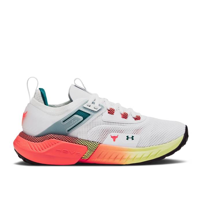 アンダーアーマー Under Armour 【 Wmns Project Rock 5 \u0027White After Burn\u0027 Women White/Coastal Teal 】 レディース 白いこと 白いこと