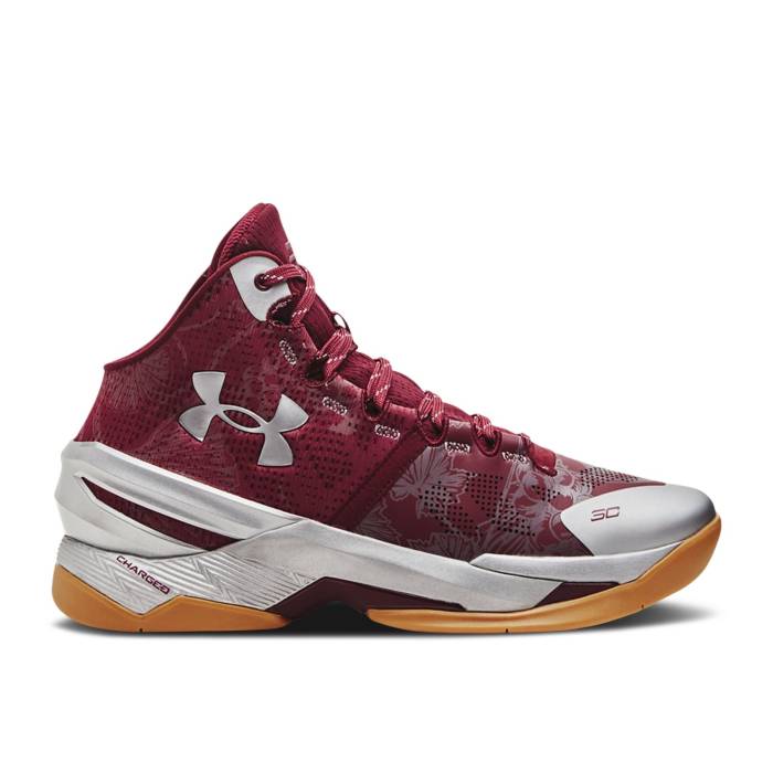 アンダーアーマー Under Armour 【 Curry 2 Retro \u0027Domaine\u0027 Men Deep Red/Metallic Silver 】 カリー レトロ メンズ ディープ Red 赤・赤いこと Silver しろがね色・しろがね色