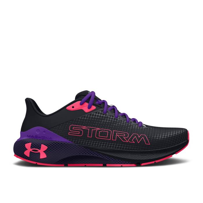 アンダーアーマー Under Armour 【 Hovr Machina Storm 'Black Pink Shock' Men Black/Pink Shock 】 pink ピンク メンズ 黒色 ブラック pink ピンク ショック｜スニケス