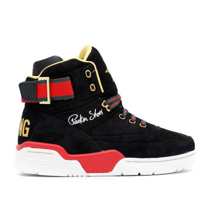 ユーイングアスレティックス Ewing 【 Packer X 33 Hi \u0027Aloysius X Fabolous\u0027 Friends And Family Men Black/Red/Green 】 メンズ 黒いこと 黒いこと Red 赤・赤いこと green 緑・緑であること スニーカー-靴