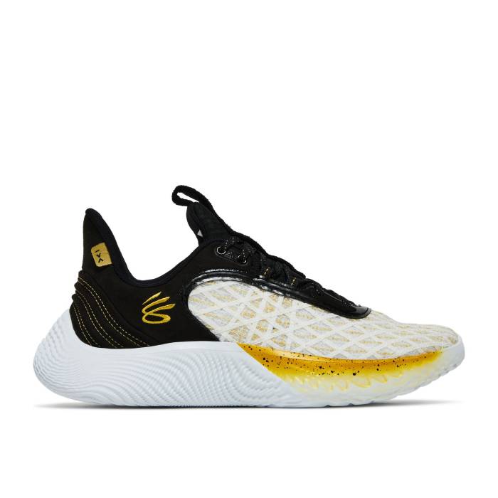 Curry Brand 【 Curry Flow 9 Warp The Game Day - White Black Men White/Black /Yellow 】 カリー フローレス Game ゲーム 白色 ホワイト メンズ 白色 ホワイト 黒色 ブラック yellow 黄色・イエロー