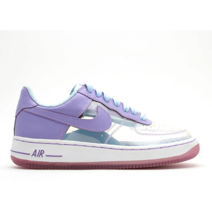 ナイキ Nike 【 Wmns Air Force 1 Premium Women Clear/Light Iris-Ice Blue 】 Premium 割り増し金 レディース 青碧 青碧