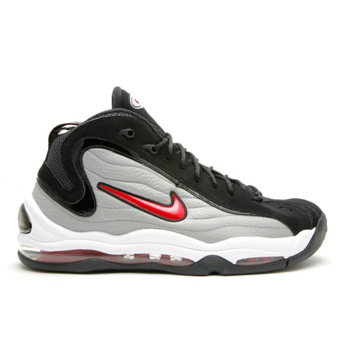 ナイキ Nike 【 Uptempo Men Black/Grey-White-Red 】 引きあげるペース メンズ 黒いこと 黒いこと スニーカー-メンズ靴