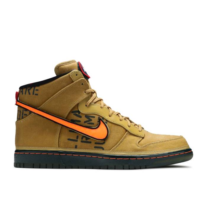 ナイキ Nike 【 Dunk Hi Premium Qs 'Galaxy' Men Flt Gold/Total Orange 】 ダンク Premium プレミアム メンズ ゴールド orange 橙・オレンジ｜スニケス