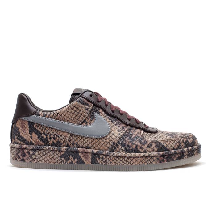 ナイキ Nike 【 Air Force 1 Downtown Lw Python Men Khaki/Mtllc Silver-Vlvt Brwn 】 メンズ カーキ