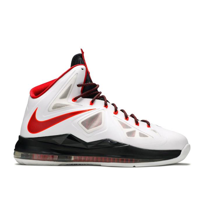 ナイキ Nike 【 Lebron 10 'Heat Home' Men White/University Red-Black-Total Crimson 】 Lebron レブロン メンズ 白色 ホワイト クリムゾン｜スニケス