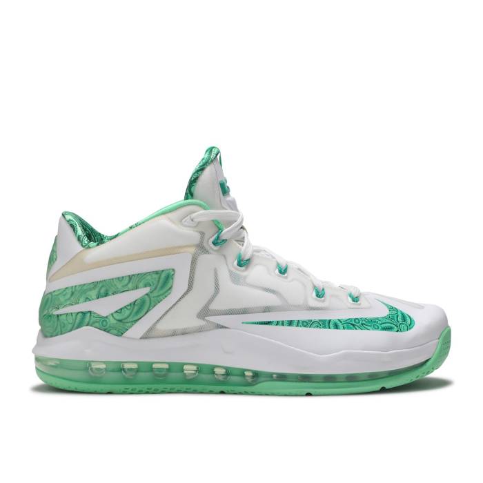 ナイキ Nike 【 Max Lebron 11 Low \u0027Easter\u0027 Men White/Lucid Green-Lucid Green-Metallic Silver 】 マックス Lebron レブロン メンズ 白いこと 白いこと Silver しろがね色・しろがね色