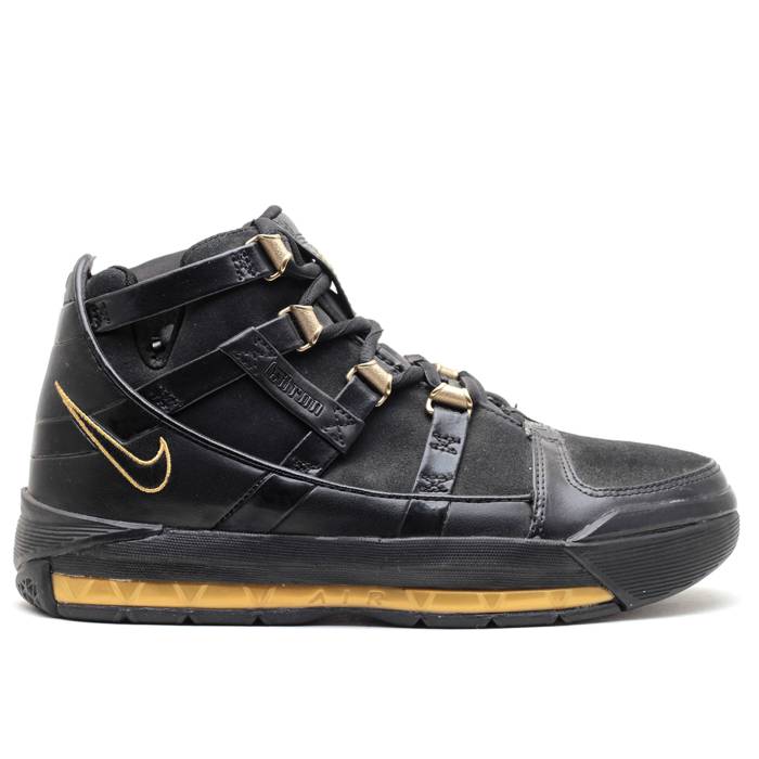 ナイキ Nike 【 Air Lebron 3 ガウス Youth Black/Black-Metallic Gold 】 Lebron レブロン お坊っちゃん キッズ 黒いこと 黒いこと ゴールド