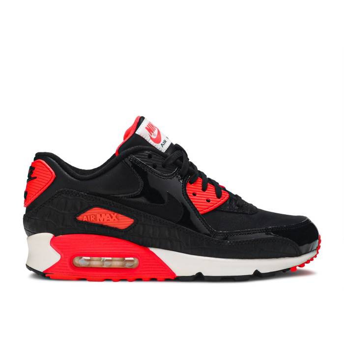 ナイキ Nike 【 Air Max 90 \u0027Infrared Croc\u0027 Men Black/Black/Infrared/White 】 マックス メンズ 黒いこと 黒いこと 白いこと 白いこと