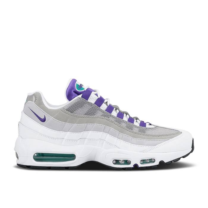 ナイキ Nike 【 Air Max 95 \u0027Grape\u0027 2015 Men White/Court Purple/Emerald Green/Wolf Grey 】 マックス メンズ 白いこと 白いこと 厚地の外套 Purple 紫・パープル green 緑・緑であること 薄墨色 薄墨色