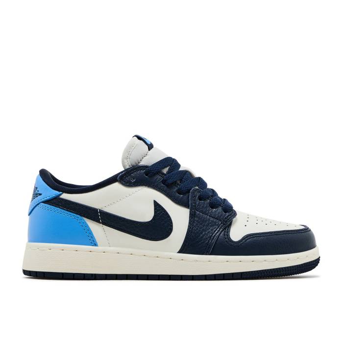 ナイキ エアジョーダン Air Jordan 【 Jordan 1 Retro Low Og ガウス \u0027Obsidian Unc\u0027 Youth Obsidian/University Blue/Sail 】 レトロ 御坊っちゃん キッズ 青味 青み