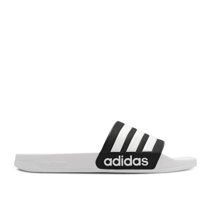 アディダス Adidas 【 Adilette Shower Slide \u0027White Black\u0027 Men Core Black/Cloud White/Cloud White 】 アディレッタ Slide サンダル メンズ 中核グループ 黒いこと 黒いこと 白いこと 白いこと