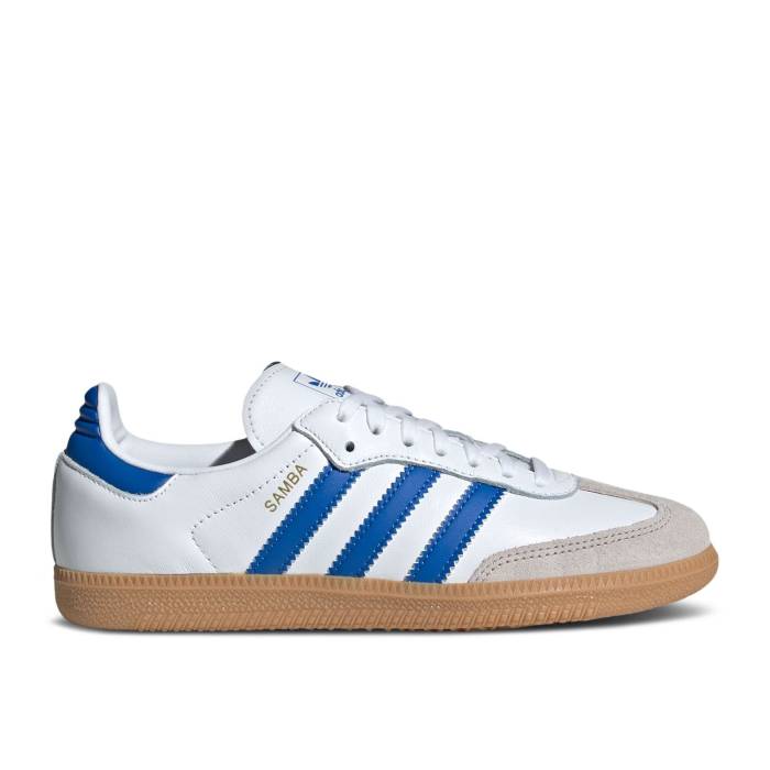 アディダス Adidas 【 Samba Og J \u0027White Blue Gum\u0027 Youth Cloud White/Blue/Gum 】 サンバ 青碧 青碧 お坊っちゃん キッズ 白いこと 白いこと 青碧 青碧