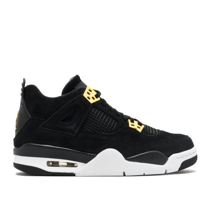 ナイキ エアジョーダン Air Jordan 【 Jordan 4 Retro ガウス \u0027Royalty\u0027 Youth Black/Metallic Gold/Black 】 レトロ お坊っちゃん キッズ 黒いこと 黒いこと ゴールド