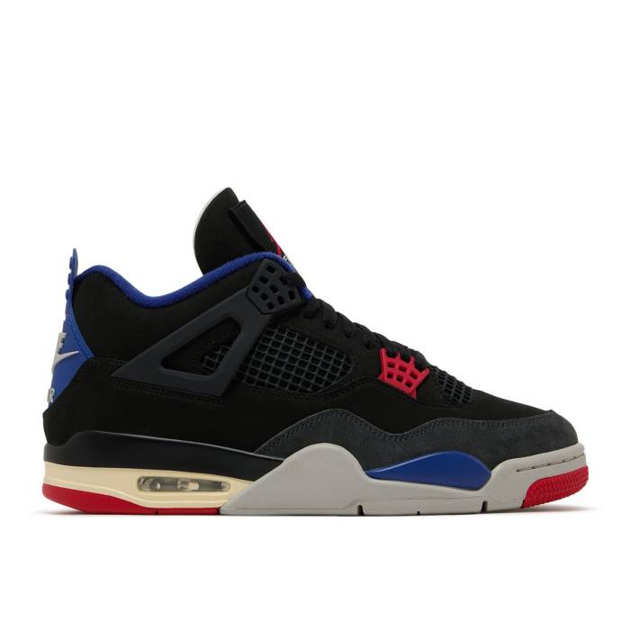 ナイキ エアジョーダン Air Jordan 【 Jordan 4 Retro \u0027Rare Air - Gold Lettering\u0027 Men Black/Fire Red/Deep Royal Blue/Dark Smoke Grey/Tech Grey 】 レトロ ゴールド メンズ 黒いこと 黒いこと たき火 Red 赤・赤いこと ディープ