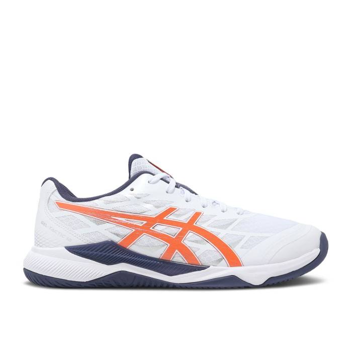 アシックス Asics 【 Gel Tactic 12 2E Wide \u0027White Nova Orange\u0027 Men White/Nova Orange 】 策戦 メンズ 白いこと 白いこと orange 橙・オレンジ色