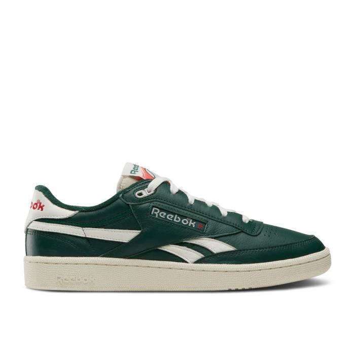 リーボック Reebok 【 Club C Revenge Vintage \u0027Dark Green Chalk\u0027 Men Dark Green/Chalk/Neon Cherry 】 野球クラブ vintage ビンテージ・ヴィンテージ green 緑・緑であること メンズ green 緑・緑であること
