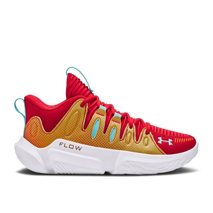 アンダーアーマー Under Armour 【 Kelsey Plum X Wmns Flow Breakthru 4 Asg \u0027Earth Wind And Fire\u0027 Women Red/White/Capri 】 流れ受け答え レディース Red 赤・赤いこと 白いこと 白いこと