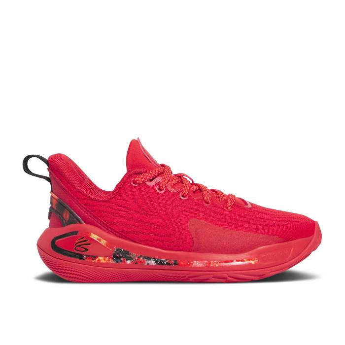 Curry Brand 【 Curry Flow 12 Ps \u0027Spark\u0027 Youth Red/Ares Red 】 カリー 流出受け答え お坊っちゃん キッズ Red 赤・赤いこと