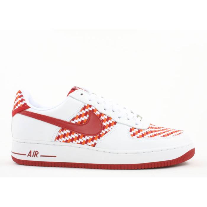 ナイキ Nike 【 Air Force 1 Premium Men White/Varsity Red-Orange Blaze 】 Premium 割り増し金 メンズ 白いこと 白いこと