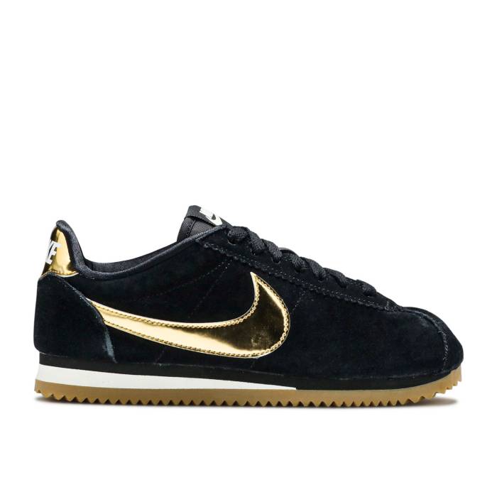 ナイキ Nike 【 Wmns Classic Cortez Se \u0027Metallic Gold\u0027 Women Black/Metallic Gold 】 古典派音楽 コルテッツ レディース 黒いこと 黒いこと ゴールド