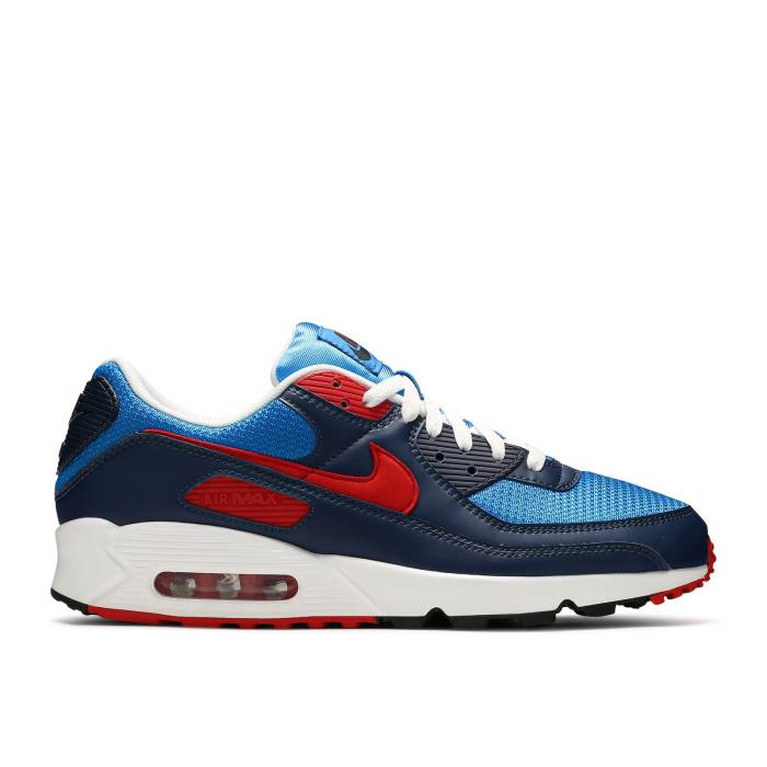 ナイキ Nike 【 Air Max 90 Photo Blue University Red Men Photo Blue/Midnight Navy/White/University Red 】 マックス 青色 ブルー メンズ 青色 ブルー 紺色 ネイビー 白色 ホワイト Red 赤・レッド