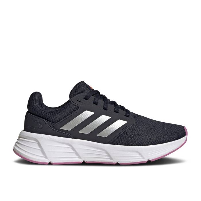 アディダス Adidas 【 Wmns Galaxy 6 \u0027Legend Ink Pulse Lilac\u0027 Women Legend Ink/Silver Metallic/Pulse Lilac 】 天の河 レディース Legend 先祖伝承 Silver しろがね色・しろがね色