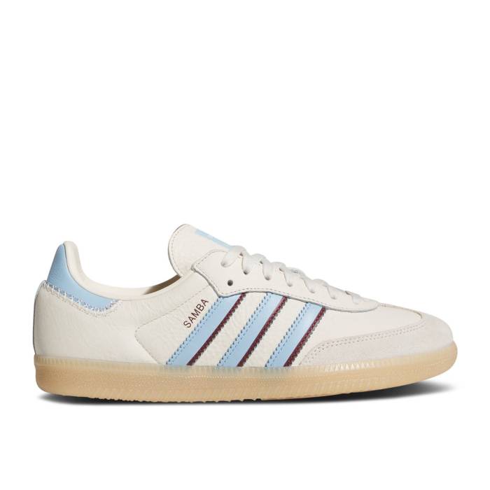 アディダス Adidas 【 Samba Og 'Chevron Stitch Pack' Men Wonder White/Clear Sky/Shadow Red 】 サンバ メンズ 白色 ホワイト スカイ シャドー・シャドウ Red 赤・レッド