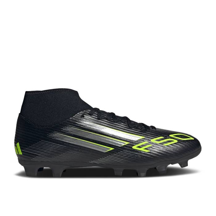 アディダス Adidas 【 Adizero F50 Club Mid Fg Mg \u0027Electric Stealth Pack\u0027 Men Core Black/Iron Metallic/Lucid Lemon 】 アディゼロ 野球クラブ ミッド ステルス メンズ 中核グループ 黒いこと 黒いこと