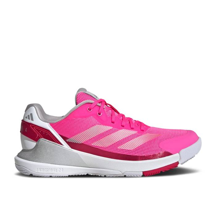 アディダス Adidas 【 Wmns Crazy Quick Padel \u0027Lucid Pink\u0027 Women Lucid Pink/Silver Metallic/Lucid Red 】 クレイジー quick クイック レディース pink サクラ色 Silver しろがね色・しろがね色 Red 赤・赤いこと