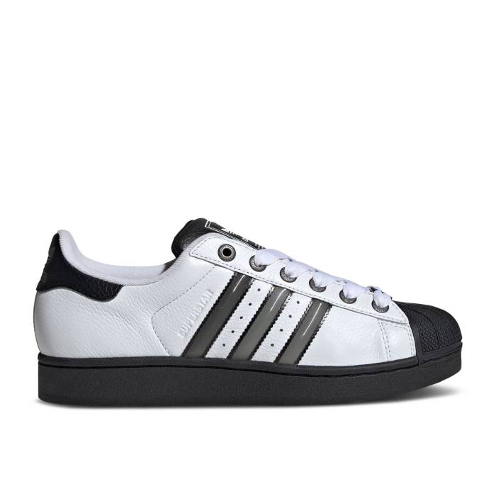 アディダス Adidas 【 Superstar 2 \u0027White Lenticular Stripes\u0027 Men Cloud White/Matte Silver/Core Black 】 Superstar はやりっ子 メンズ 白いこと 白いこと Silver しろがね色・しろがね色 中核グループ 黒いこと 黒いこと