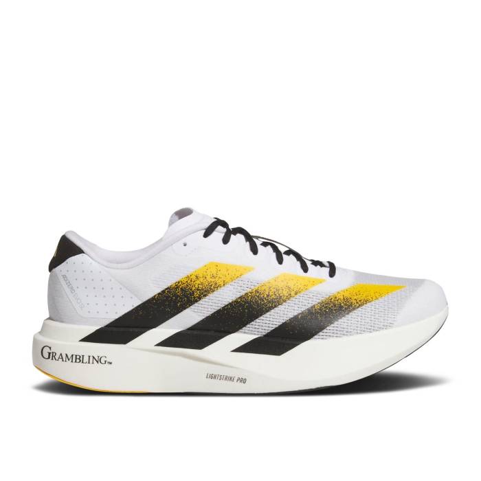アディダス Adidas 【 Ncaa X Adizero Evo Sl 'Grambling State' Men Cloud White/Core Black/Team College Gold 】 アディゼロ メンズ 白色 ホワイト コア 黒色 ブラック Team チーム カレッジ ゴールド