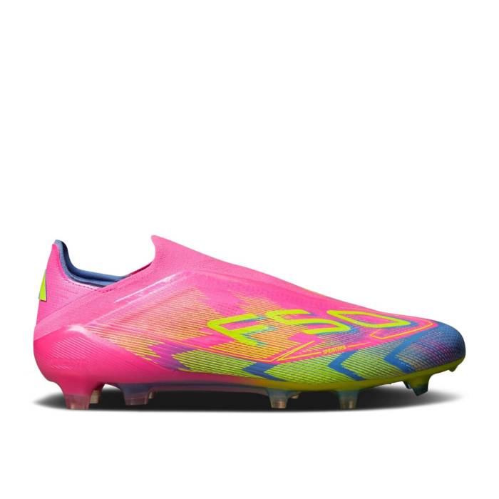 アディダス Adidas 【 Adizero F50 Elite Laceless Fg \u0027Mystic Victory Pack\u0027 Men Lucid Pink/Lucid Lemon/Blue Fusion 】 アディゼロ エリート Victory 制覇 メンズ pink さくら色 青碧 青碧 Fusion 核融合反応
