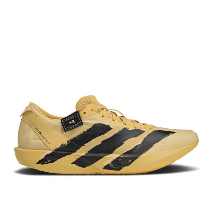 アディダス Adidas 【 Y-3 Adizero Adios 9 \u0027Yellow Oat Black\u0027 Men Yellow/Oat/Black 】 アディゼロ アディオス メンズ yellow 黄味がかった・黄色 黒いこと 黒いこと