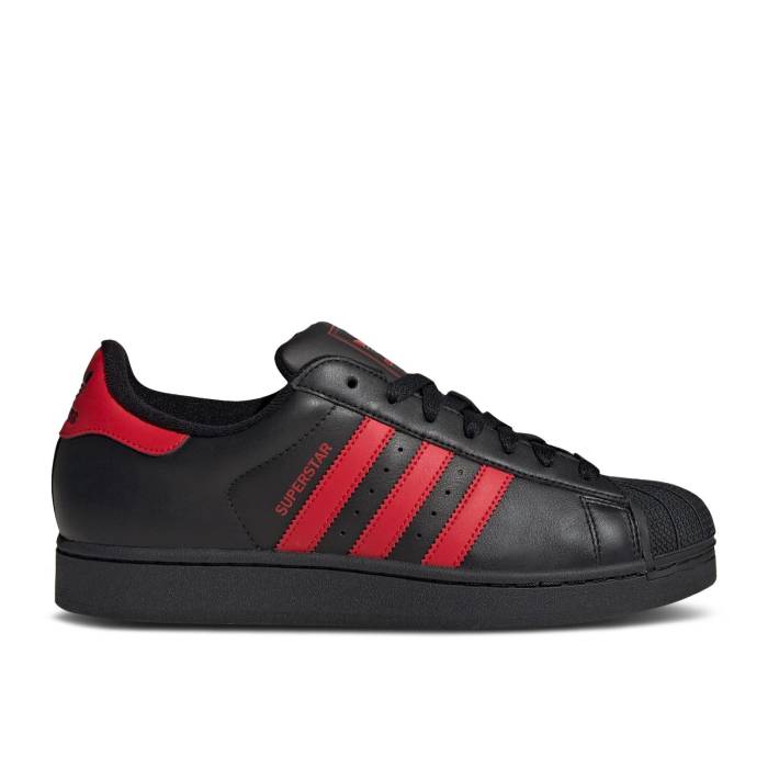アディダス Adidas 【 Superstar 2 'Black Scarlet' Men Core Black/Better Scarlet/Core Black 】 Superstar スーパースター メンズ コア 黒色 ブラック