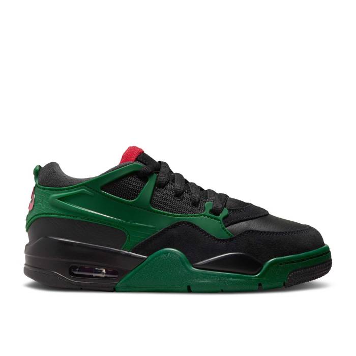 ナイキ エアジョーダン Air Jordan 【 Jordan 4 Rm ガウス \u0027Black Gorge Green\u0027 Youth Black/Gorge Green/Varsity Red 】 お坊っちゃん キッズ 黒いこと 黒いこと green 緑・緑であること Red 赤・赤いこと