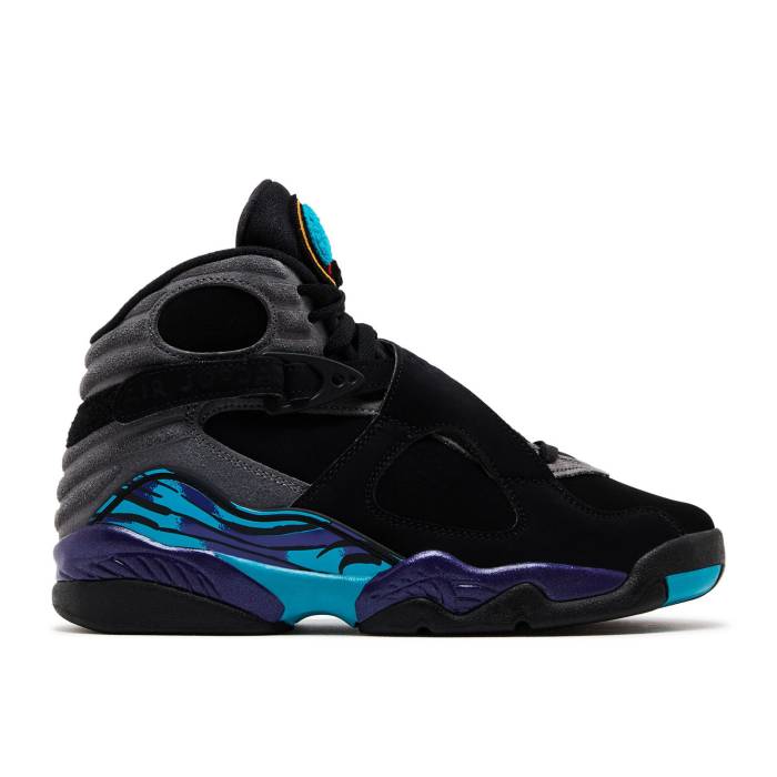 ナイキ エアジョーダン Air Jordan 【 Jordan 8 Retro Gs 'Aqua' 2025 Youth Black/True Red/Iron Grey/Bright Concord/Aquatone 】 レトロ ジュニア キッズ 黒色 ブラック Red 赤・レッド 灰色 グレー コンコルド・コンコ|スニケス