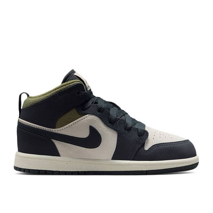 ナイキ エアジョーダン Air Jordan 【 Jordan 1 Mid Se Ps \u0027Light Orewood Brown Medium Olive\u0027 Youth Light Orewood Brown/Medium Olive/Sail/Off Noir 】 ミッド 赤銅色 赤銅色 お坊っちゃん キッズ 赤銅色 赤銅色 olive オリーブ
