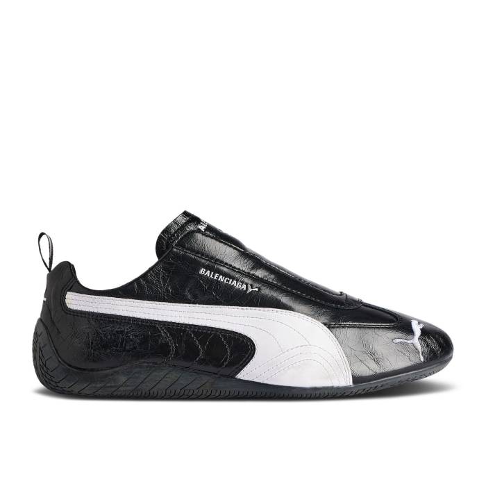 バレンシアガ Balenciaga 【 X Speedcat Leather \u0027Black White\u0027 Men Black/White 】 なめし革 メンズ 黒いこと 黒いこと 白いこと 白いこと