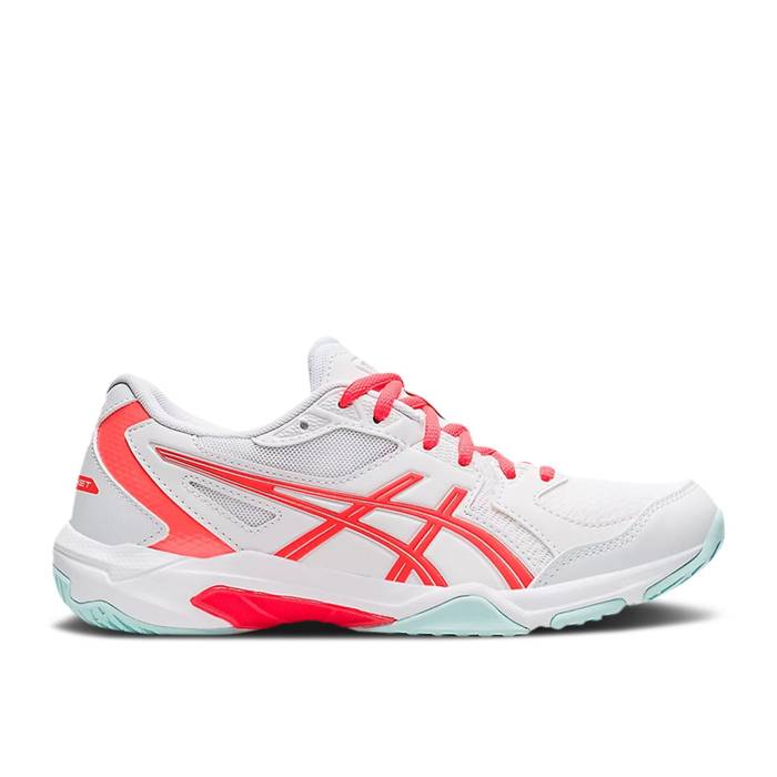 アシックス Asics 【 Wmns Gel Rocket 10 \u0027White Sunrise Red\u0027 Women White/Sunrise Red 】 レディース 白いこと 白いこと Red 赤・赤いこと