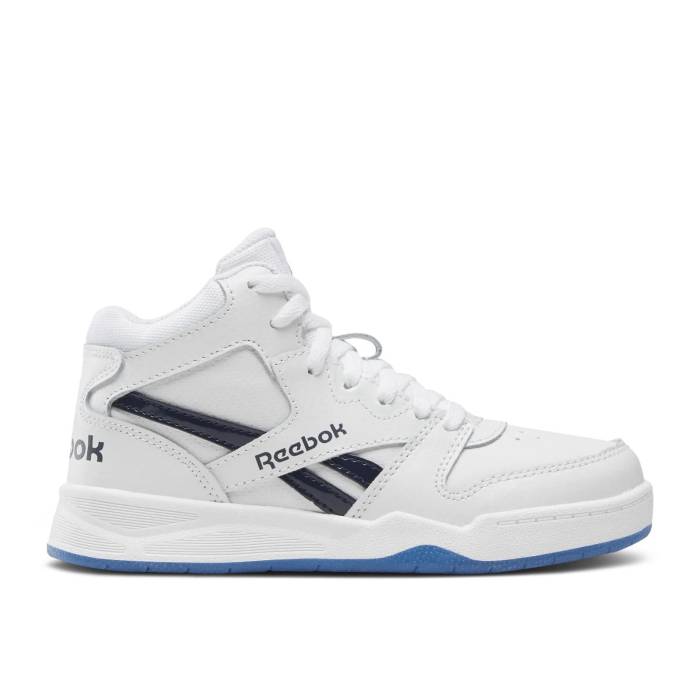 リーボック Reebok 【 Bb4500 Court Little Kid \u0027White Navy Ice\u0027 Youth White/Navy/Ice 】 厚地の外套 紺色 米国海軍 お坊っちゃん キッズ 白いこと 白いこと 紺色 米国海軍