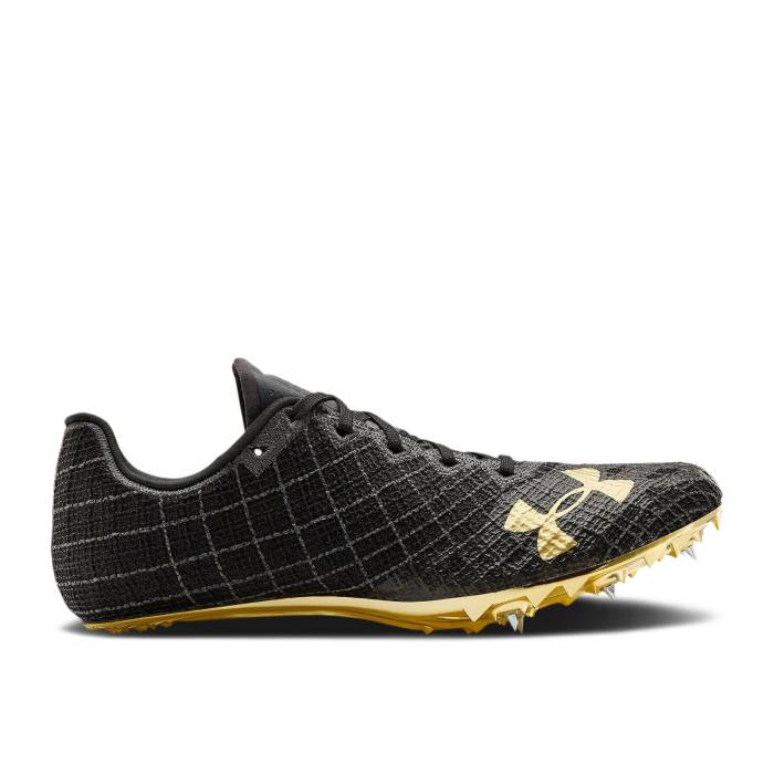 アンダーアーマー Under Armour 【 Kick Sprint Pro 3 \u0027Black Metallic Victory Gold\u0027 Men Black/Jet Grey/Metallic Victory Gold 】 蹴り入れる 労働者階級 Victory 制覇 メンズ 黒いこと 黒いこと 薄墨色 薄墨色 Victory 制覇 ゴー