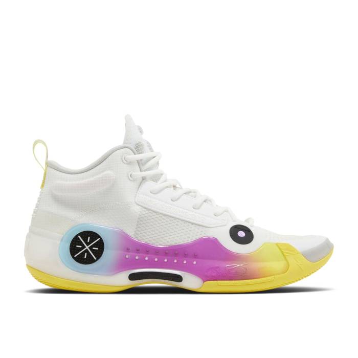リーニン Li-Ning 【 Way Of Wade 10 \u0027Sunshine State\u0027 Men White/Pink/Yellow 】 ウェイド メンズ 白いこと 白いこと pink サクラ色 yellow 黄味がかった・黄色