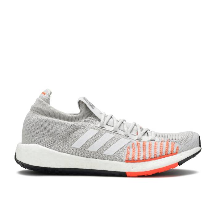 アディダス Adidas 【 Wmns Pulseboost Hd \u0027Grey Coral\u0027 Women Grey One/Cloud White/Hi-Res Coral 】 レディース 薄墨色 薄墨色 白いこと 白いこと