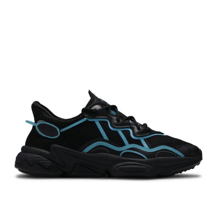 アディダス Adidas 【 Ozweego Bright Cyan Men Core Black/Bright Cyan 】 メンズ コア 黒色 ブラック シアン