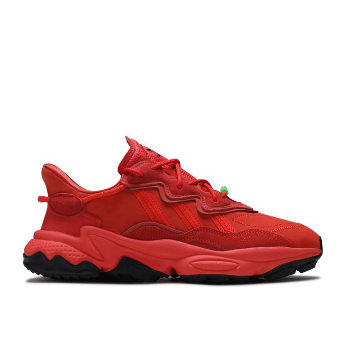 アディダス Adidas 【 Ozweego Tr Hi-Res Red Men Hi-Res Red/Hi-Res Red/Solar Green 】 メンズ Red 赤・レッド green 緑・グリーン