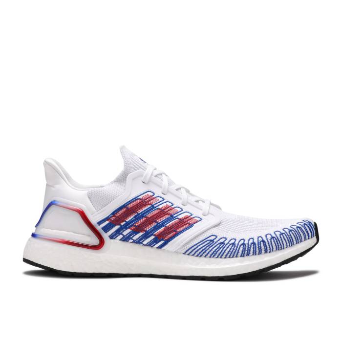 アディダス Adidas 【 Ultraboost 20 \u0027Usa\u0027 Men Cloud White/Scarlet/Royal Blue 】 メンズ 白いこと 白いこと 青み 青色
